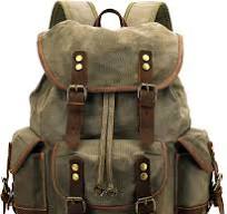 HuaChen Mochila vintage de lona y cuero: mochila espaciosa y duradera para  hombres y mujeres, viajes, senderismo, Verde militar con café, Mochilas de  ...