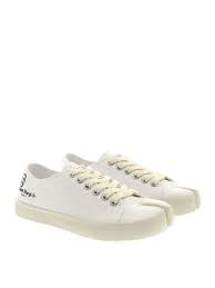 Shop women's maison margiela sneakers. Maison Margiela Tabi Sneakers In White Trainers S58ws0110p1875t1003