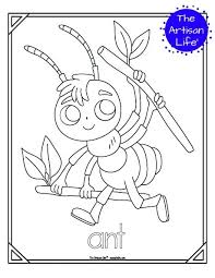 Add some colors to create your piece of art. Cute Insect Coloring Pages The Artisan Life