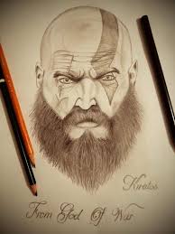 Kratos From God Of War God Of War Art Drawings Sketches Creative Pencil Art Drawings