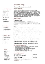 Human Resources Assistant Resume Hr Example Sample Employment Work Duties Cover Letter