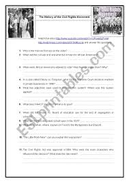 History Of Civil Rights Movement Esl Worksheet By Obindidon