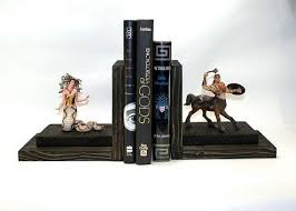 Medusa Centaur Bookends Greek Myth Mythology Classic Dark Etsy Fantasy Figurine Bookends Wooden Books
