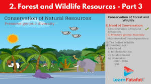 Conservation Of Forest And Wildlife Resources Cbse Class 10 Geography