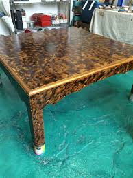 Large St Charles Tortoise Finish Cocktail Table One Of The Tables Going From E Lee Jahncke S Studio To Celerie Kemble Desi Coffee Table Slater Designs Design