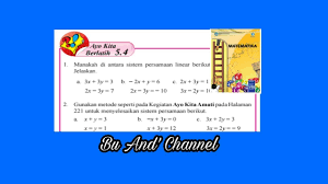 Soal dan kunci jawaban pas matematika smp kelas 9 kurikulum 2013 tahun pelajaran 2019 2020 soal penilaian akhir semester pas sangat berarti bagi bapak dan ibu guru untuk dijadikan referensi pada saat penilaian akhir semester tahun berikutnya. Ayo Kita Berlatih 5 3 Matematika Kelas 8 Bab 5 Sistem Persamaan Linear Dua Variabel Hal 219 220 Youtube