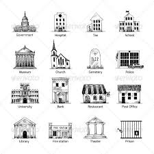 Government Building Icons Set Building Icon Church Icon How To Draw Hands
