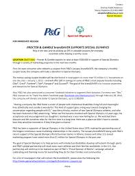 All procter & gamble brands. Procter Gamble Brandsaver Supports Special