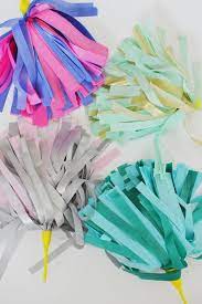 9 Uses For Tissue Paper Cheer Pom Poms Tissue Paper Pom Poms Diy Pom Pom