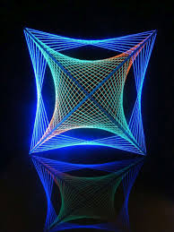 Nachdem sie den ganzen blumentopf dekoriert haben, stellen sie ihn auf ein backblech. Psywork Schwarzlicht 2d Stringart Fadendeko Psychedelic Spiderweb 90cm