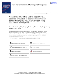 PDF) A new hybrid modified MADM model for the potential evaluation of a  comprehensive land consolidation project (LCP) toward achieving sustainable  development