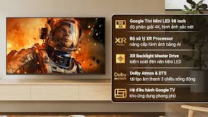 Google Tivi Mini LED Sony AI 4K 98 inch K-98XR50 - giá tốt, có trả góp