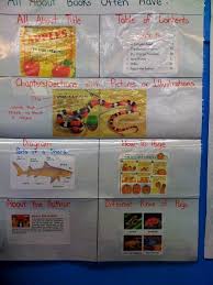 sample anchor chart for all about books informational