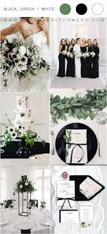 A black and white patterned tablecloth, a black lamp with crystals for decor. Gallery Black Green And White Wedding Color Ideas3 Deer Pearl Flowers