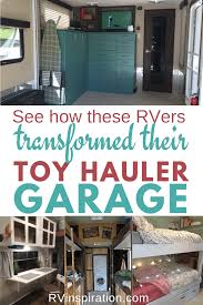 Incredible Toy Hauler Garage Transformations Rv Inspiration Garage Transformation Garage Renovation Toy Hauler