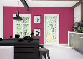 Wandfarbe Beere Kueche Wandfarbe Blick Garten Inneneinrichtung Wandfarbe Interieur