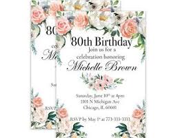 80th Birthday Decorations For Woman Women 80th Invite Surprise 80th 80 Years Birthday Vintage Rose Birthday Eightieth Birthday C Graduation Party Inspiration Party Signs Birthday Invitations