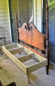 Memorial Garden Benches Ideas On Foter Repurposed Headboard Furniture Projects Old Headboard