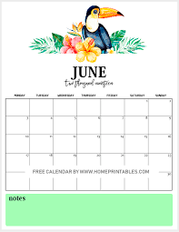 Free Printable Monthly Calendar 2019 In Vibrant Tropical Forest Theme Monthly Calendar Printable June Calendar Printable Free Printable Calendar Monthly