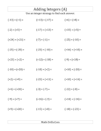 Pin By Janice Smith On Education Subtracting Integers Adding Integers Subtracting Integers Worksheet