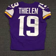 Find the latest arrivals of adam thielen vikings shirts, jerseys, & collectible merchandise at fanatics. Nfl Auction Crucial Catch Vikings Adam Thielen Game Worn Vikings Jersey October 22 2017 Size 40