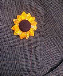 Sunflower Lapel Pins Mens Lapel Pin Flower Lapel Pin Yellow Lapel Flower Custom Orange Boutonniere Gift For Men Kanzashi Brooch Suit Pin Lapel Pins Mens Flower Lapel Pin Custom Lapel Pins