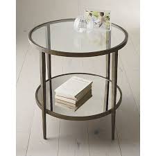 Clairemont Round Side Table Side Tables Crate And Barrel And Living Room Side Table Glass Side Tables Glass Side Table Living Room