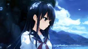 What anime girls have light blue hair?| yahoo answers. 1116078 Mountains Looking Away Long Hair Anime Anime Girls Blue Eyes Open Mouth Sky Clouds School Uniform Dark Hair Original Characters Bangs Solo Coffee Kizoku Screenshot Computer Wallpaper Mangaka Mocah Hd Wallpapers