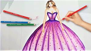 Easy Drawings How To Draw A Beautiful Dress In this video i will show you how to draw a beautiful dress easy for kids.
