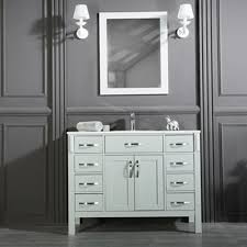 A few minimal flower arrangements provide a welcoming organic touch. 42 In Fawna Modern Contemporary White Bathroom Vanity Home Magic Llc