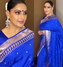 Bipasha Basu drops pictures draped in a blue sari from 'City of Joy' . . .  #bipashabasu #bipasha #bipashabasusinghgrover #ksg #karansinghgrover #saree  #bollywood #actress