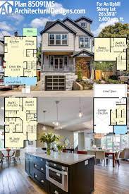 Plan 85091ms For An Uphill Skinny Lot In 2021 Beach House Plans Architectural Design House Plans Narrow Lot House Plans
