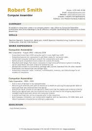 computer assembler resume samples