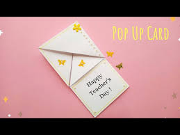 Create beautiful cards with canva in a matter of minutes. Diy Teacher S Day Surprise Card Easy Pop Up Card For Teachers Fun Paper Crafts For Teachers Day Noreva Projects