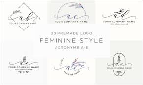A taste of our styles: Feminine Logo Bundle New Logo Design Creative Template