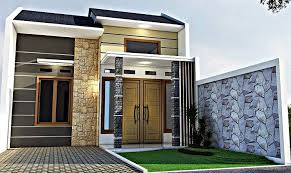 Model tempat tinggal minimalis dengan batu alam. Desain Rumah Depan Batu Alam Situs Properti Indonesia