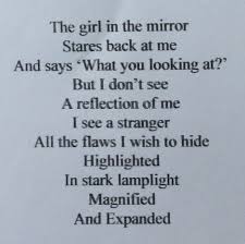 Two with four blue eyes to. Original Poem The Girl In The Mirror By Yasmin L Cole Copyright Prose Poems Sayings