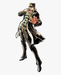 Jotaro giving a fond last look at the picture of his friends and him. Character Stats And Profiles Jojo Pose Jotaro Hd Png Download Kindpng