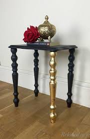 Black And Gold Table Little Side Table Painted In Vintro Victorian Black And Sealed With Extreme Lacquer For Extra Protection One Gold Leaf Furniture Gold Painted Furniture Decor