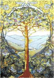 Louis Comfort Tiffany Tree Of Life Counted Cross Stitch