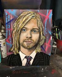 A painting I made of Kurt. Thanks for looking!