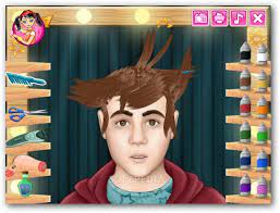 Push the arrows to make the girl's hair! Justin Bieber Real Haircuts Game Free Download