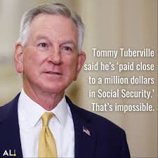 Even by the most conservative estimate, Tommy Tuberville has not paid $1  million into Social Security during his professional life. Not even half a  million dollars. Read why:  https://www.al.com/news/2024/12/tommy-tuberville-said-he-has-paid-close-to-a  ...