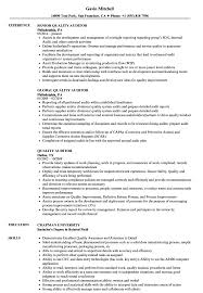quality auditor resume samples velvet