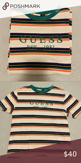 Guess Men S Striped Shirt In 2020 Shirts Striped Shirt Men Striped Shirt