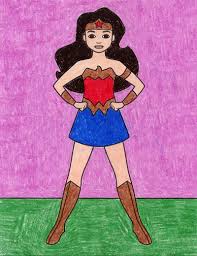 Learn how to draw cute wonder woman from dc super hero girls easy, step by step drawing lesson tutorial. How To Draw Wonder Woman Art Projects For Kids