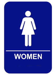 Women S Ada Braille Restroom Sign Restroom Sign Bathroom Signs Ada Restroom