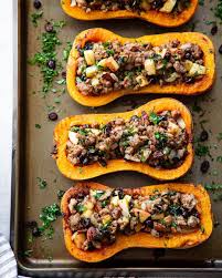 Michele Rosen Paleorunningmomma Posted On Instagram New On The Blog This Roasted Stuffed Butternut Squash Is Fi Butternut Squash Recipes Butternut Squash