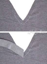 The second, striped top has a neck binding. How To Sew A V Neck Alternate Method Melly Sews