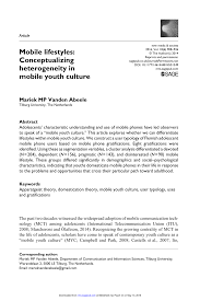 Kami berbangga kerana dapat membantu banyak syarikat di malaysia, terutamanya dalam pembinaan laman web sejak 2012 dan permintaan yang semakin meningkat setiap hari. Pdf Mobile Lifestyles Conceptualizing Heterogeneity In Mobile Youth Culture